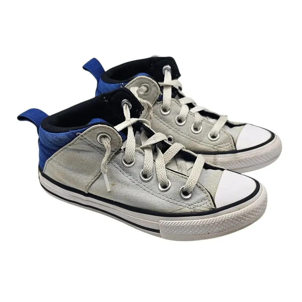 Converse Kids Gray & Blue Chuck Taylor All Star Axel Mid Top Sneaker